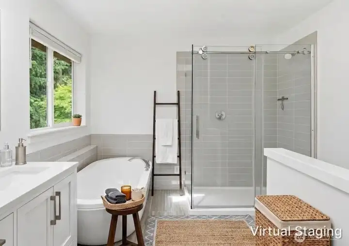 Primary Bathroom-Virtually Staged