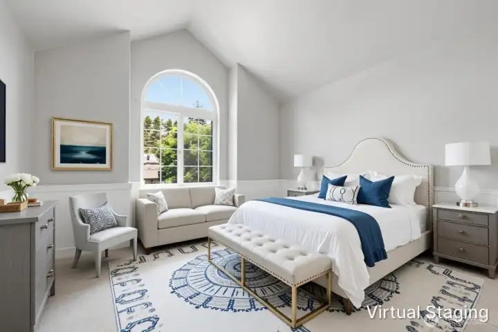 Upstairs Bedroom 3 virtually staged