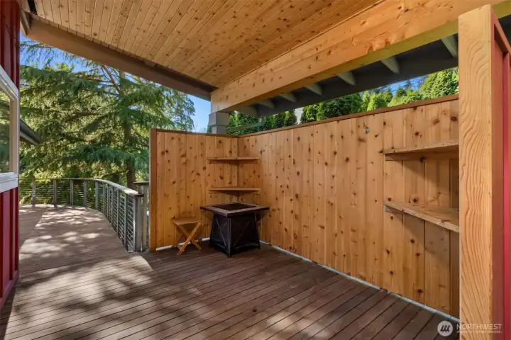 An extension of the deck offers a multitude of uses.
