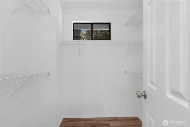 Walk-in closet in primary