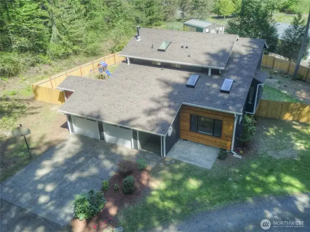 New roof with rain and snow shield. All new skylights and Leaf Guard gutters as well.
