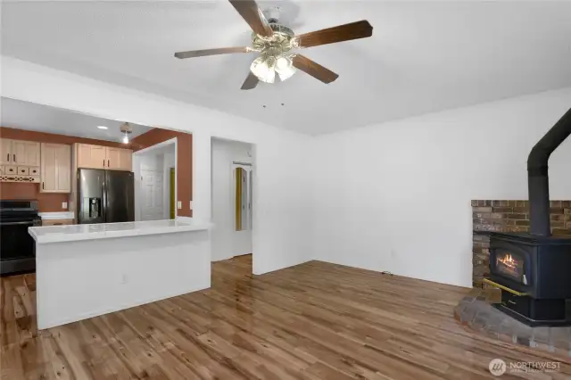 Looking into kitchen