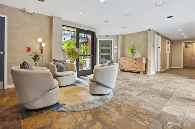 Building Main Level Entry Lobby