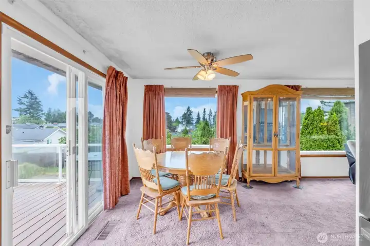 Double pane Storm slider beckons you to step out onto the Trex Deck