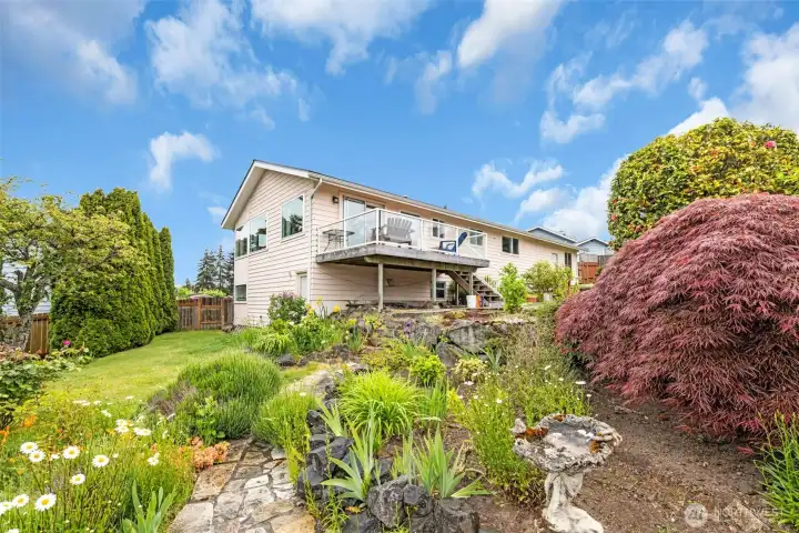 View from lower level terrace