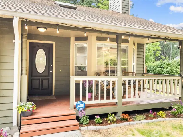 Charming covered front porch