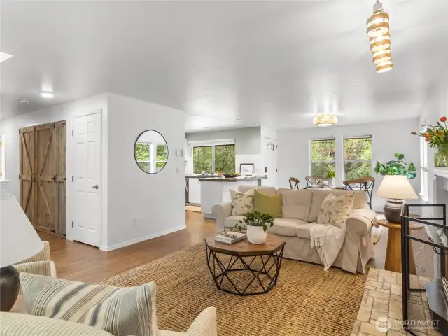 Connects to the dining space & kitchen seamlessly.