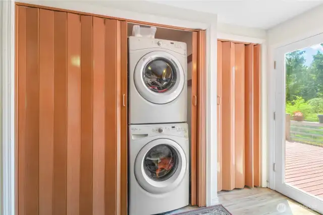 Stacked washer/dryer in Pantry Closet