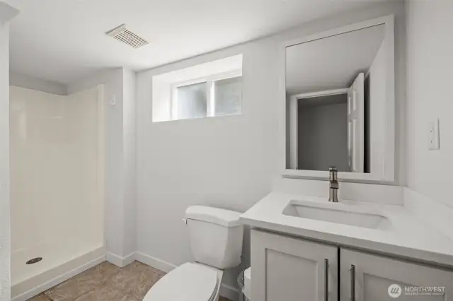 3/4 Bathroom in Fully Finished Basement