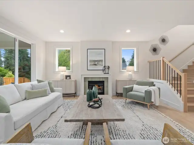 Large windows for maximum light in main living areas.
