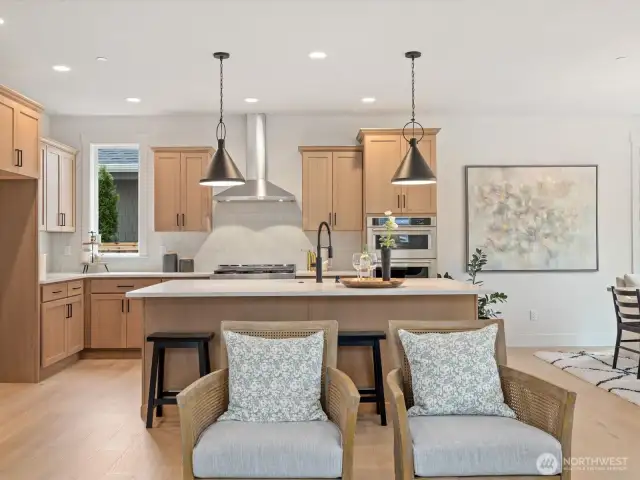 Gorgeous kitchen with KitchenAid appliances and double ovens.