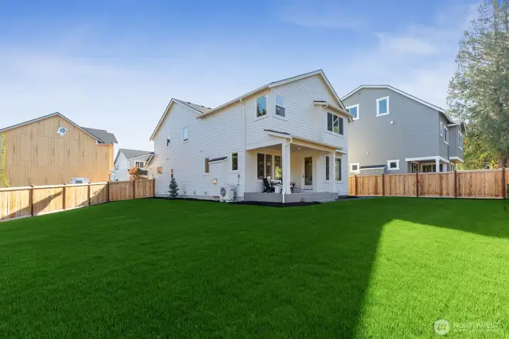 Moorlands Grove, lot 2 model home backyard.