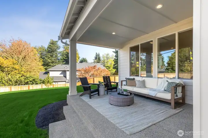 Moorlands Grove, lot 2 model home backyard.