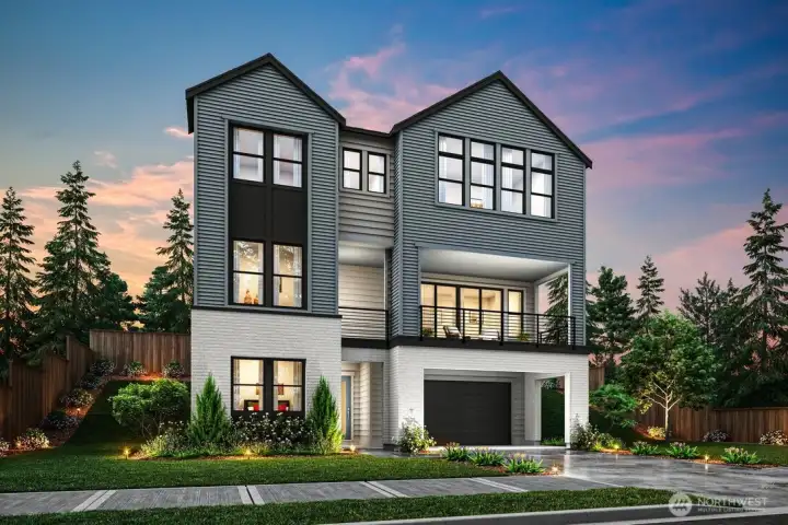 Exterior marketing rendering- colors and features may vary