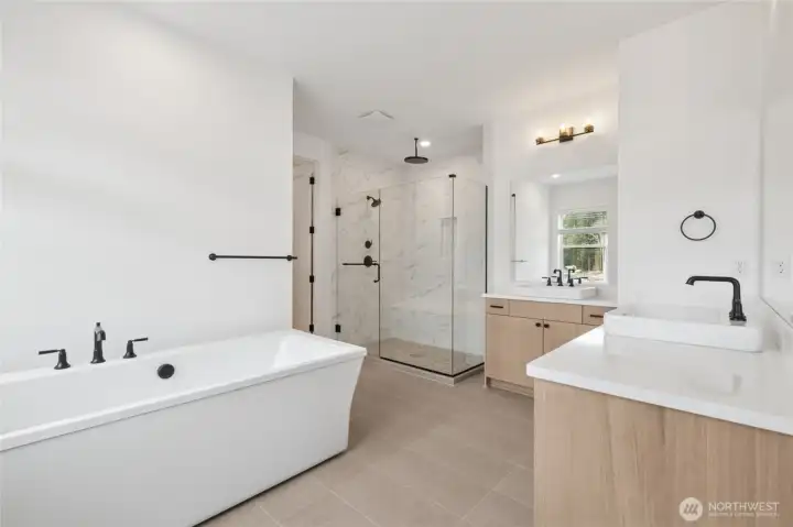 Primary Bath | Similar home for demonstration purposes only.  Colors and features will vary.  You will choose your interior finishes at our award winning design studio.