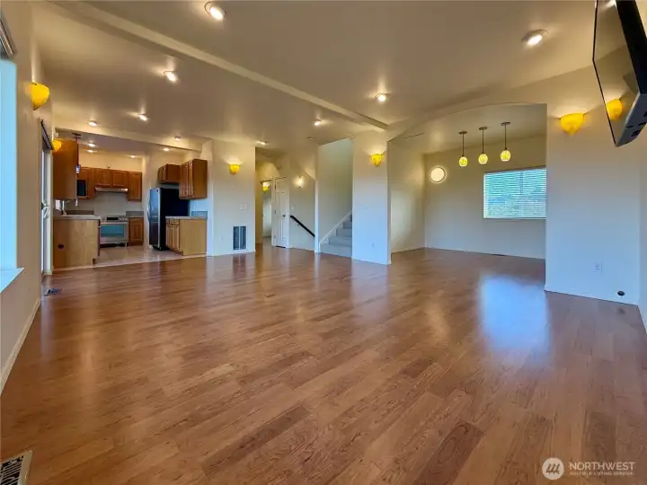 Most light switches also dim.  All LED. NEST smoke and CO detectors throughout.