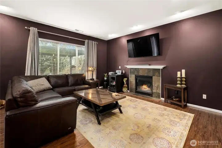 Living room with gas fireplace