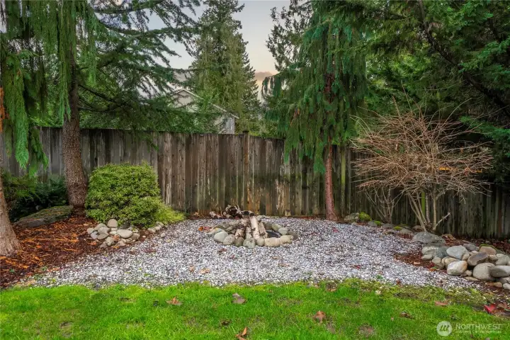 Greenbelt behind fenced backyard