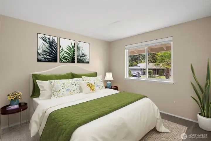 Virtually staged guest room #1