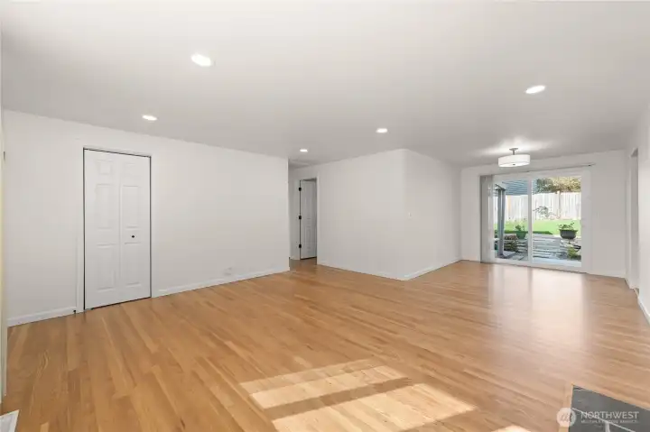Abundant storage throughout the home, including a spacious front entry closet and a walk-in hallway closet