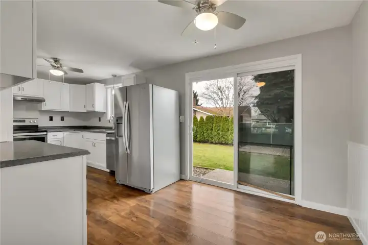 Dining and kitchen area