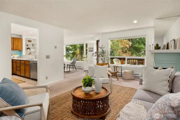 Light and bright throughout. This home lives large!