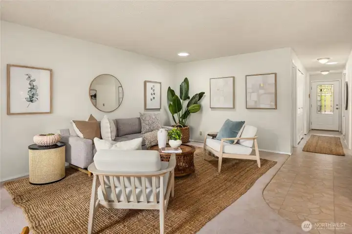 Looking back to front entry.