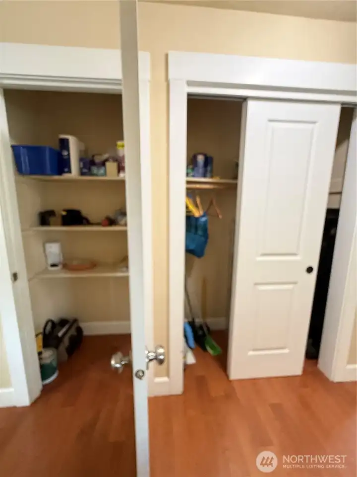 Storage and owners closet in 1 bed unit