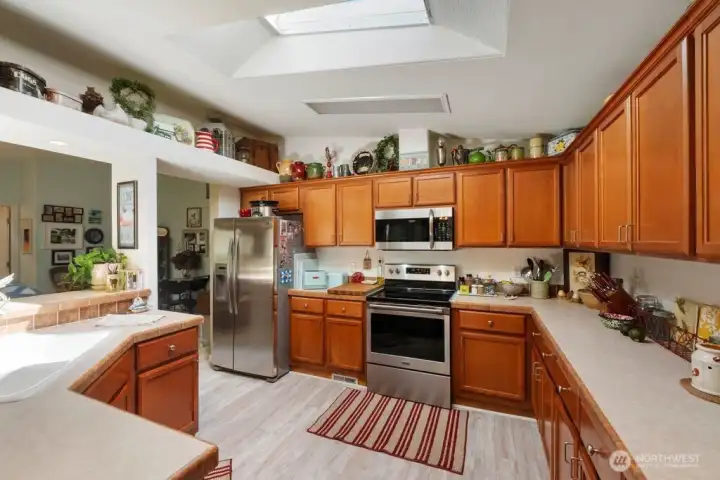 Kitchen from dining area