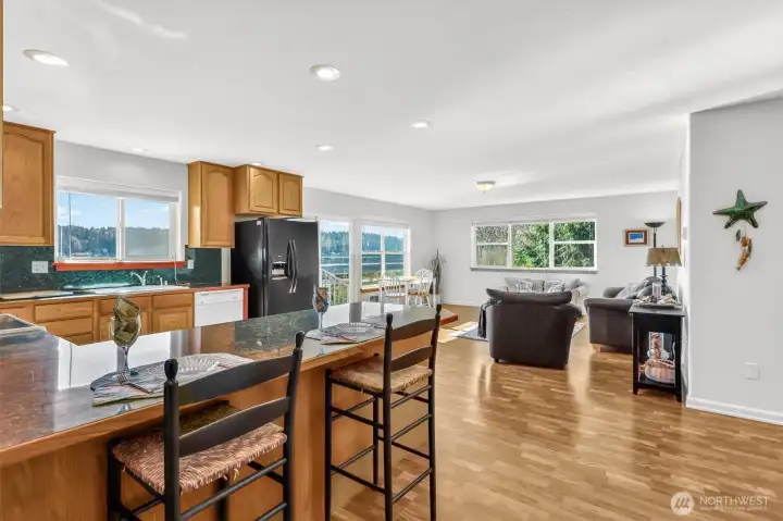 walk into your kitchen/living area