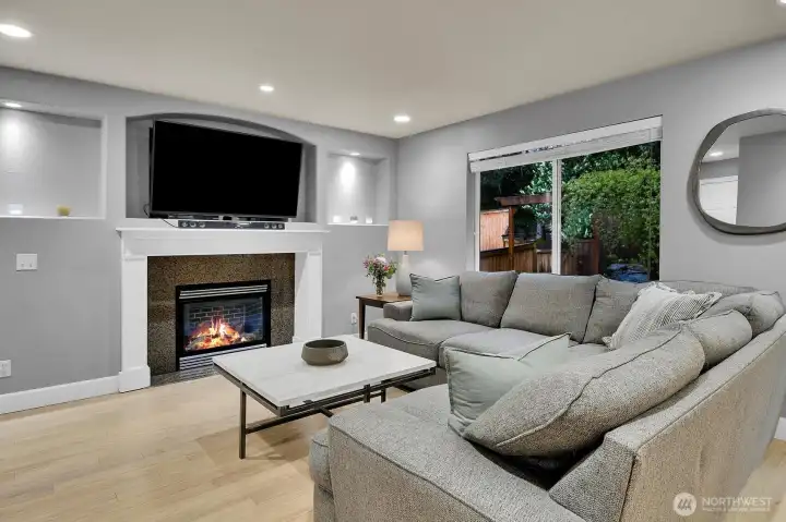 Family Room w/ Cozy Gas Fireplace