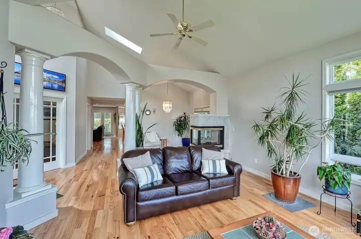 New flooring downstairs flows seamlessly throughout.