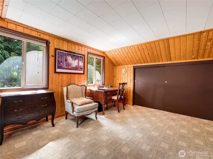 Loft area with enclosed closet space . Opposite wall could also be enclosed for more Loft area with enclosed closet space . Opposite wall could also be enclosed for more