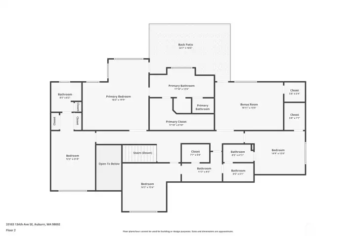Upstairs Floor Plan