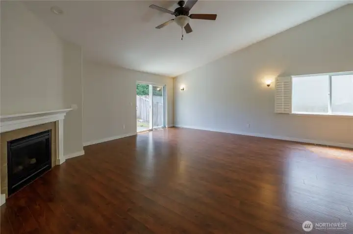 ...and a large patio awaits right outside the sliding doors.