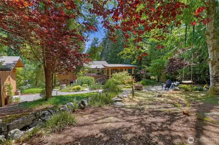Expansive backyard provides endless opportunities for entertaining and outdoor living.