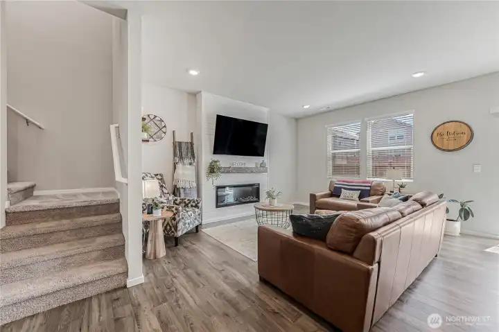 Luxury vinyl plank floors throughout the main floor.