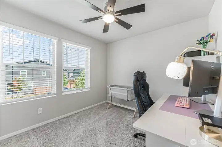 Bedroom #4 is currently being used as an office.