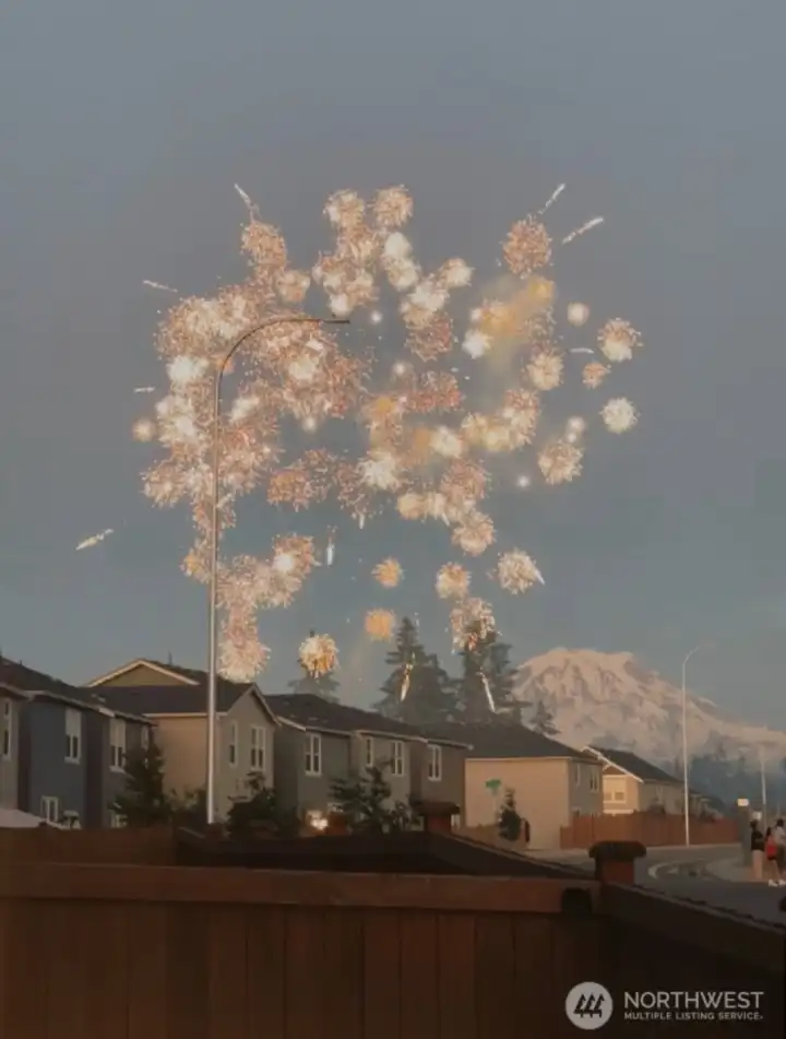 Mountain view from the patio on the 4th of July.