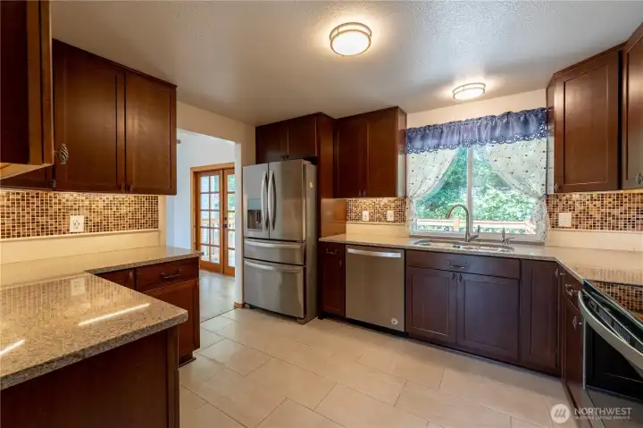 Updated kitchen with undermount lighting