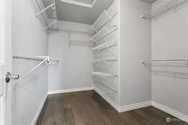 Walk-in closet in Primary