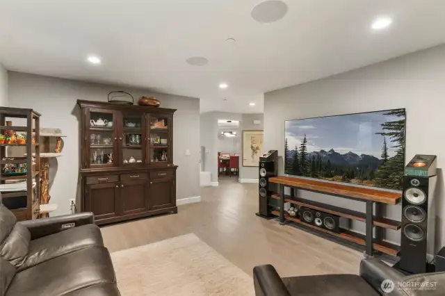 Media room/den/office centrally located on the main floor