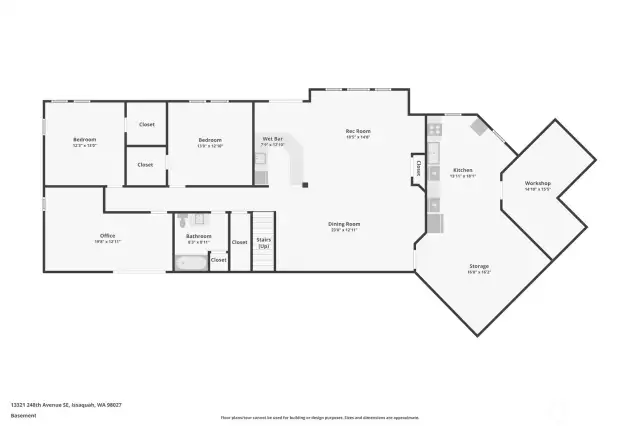 Have access to the daylight basement via the stairs inside the home or its own entrance from the side of the back patio. Can easily live as a 2 bedroom, 1 bath