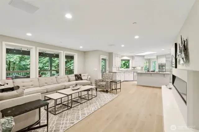 Entertaining is a breeze when your kitchen and living spaces are joined seamlessly.