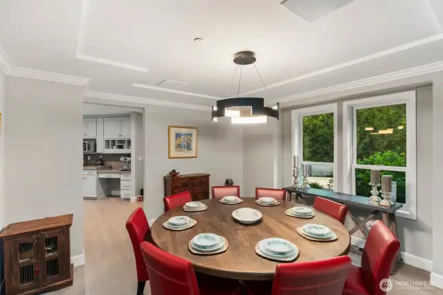 Formal dining right off the kitchen