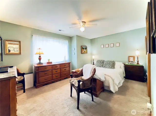 Primary bedroom from hallway