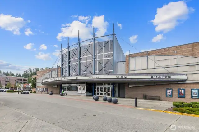 Movies plus restaurants, shopping the library minutes away