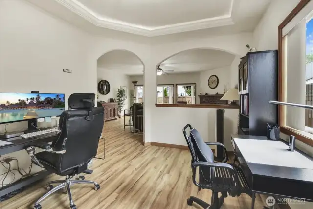 Designated Formal Dining Room with recessed lighting and Crown molding