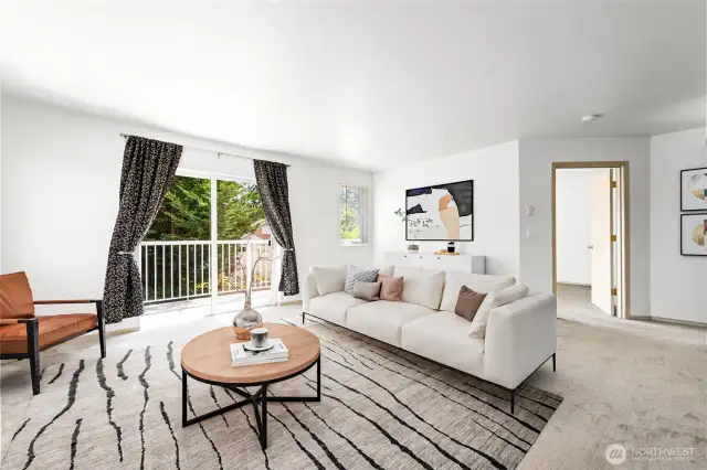 Living Room is filled with bright natural light.