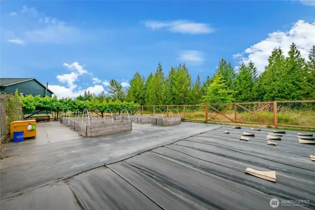 Fenced garden area is ready to start planting all your vegetables!